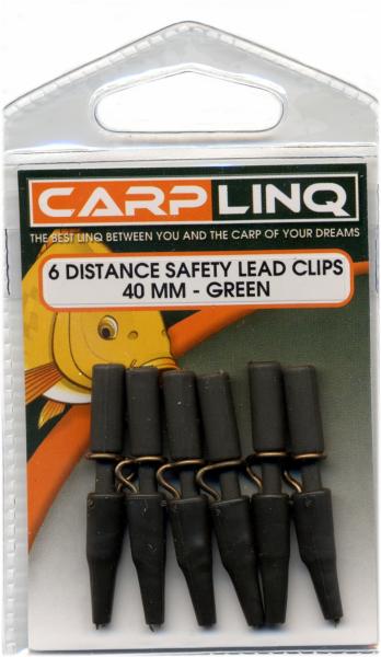 6 Distance Safety Lead Clips 40mm in Green